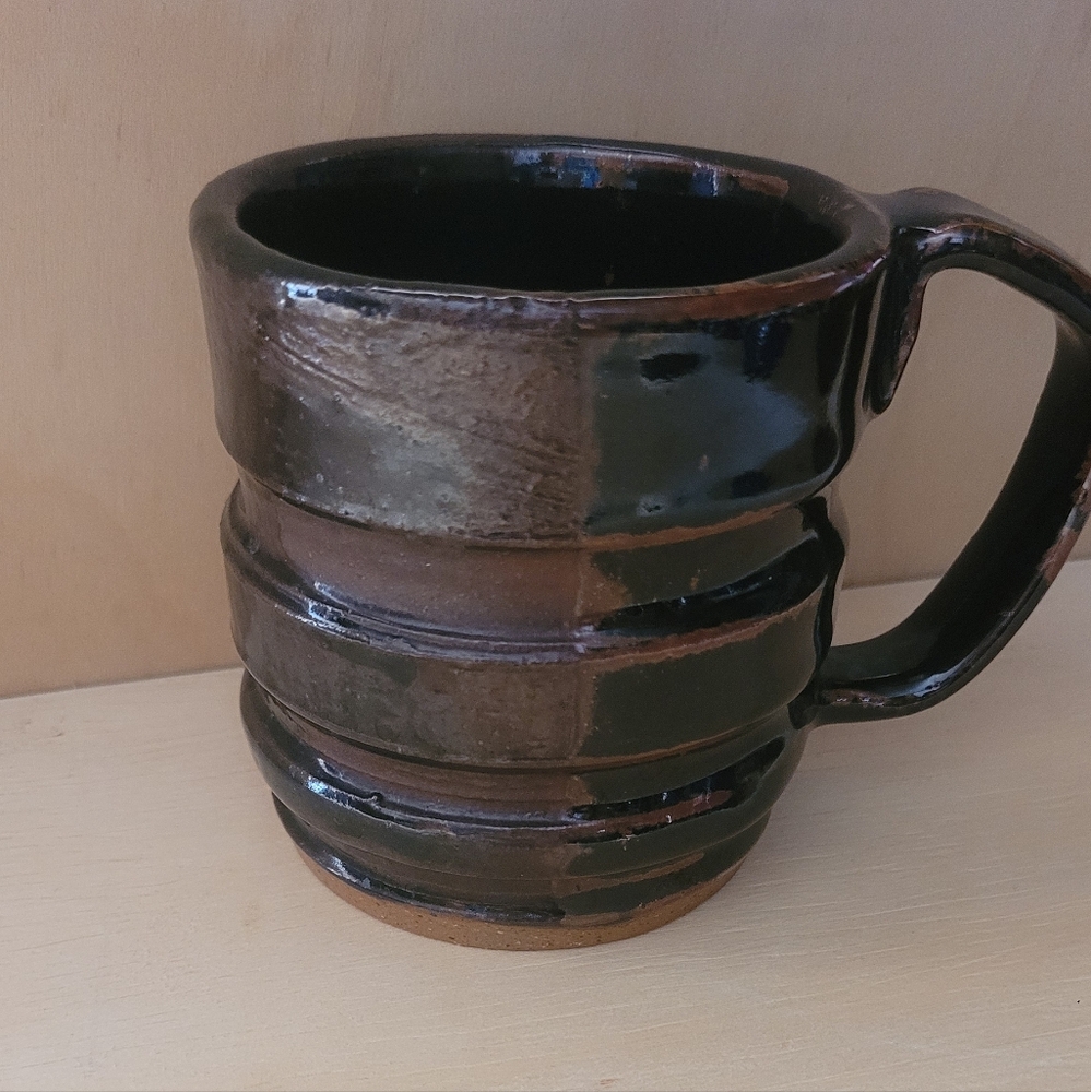 Brown and Black Ceramic Mug